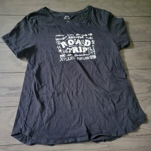 Road trip shirt old Navy size L Women's Short Sleeves Graphic Tee